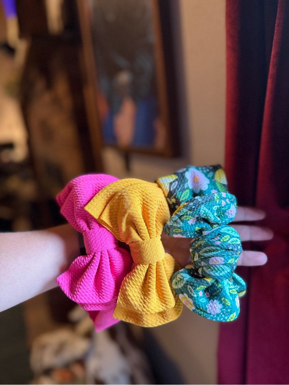 Baby Head-wrap Set - Pink, Yellow & Teal Floral